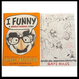 James Patterson I FUNNY A Middle School Story & Rafe Rules Set of 2 Hardcover